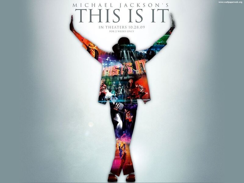 Silhouette of Michael Jackson — White, Dramatic, Illustration, Concert Lights