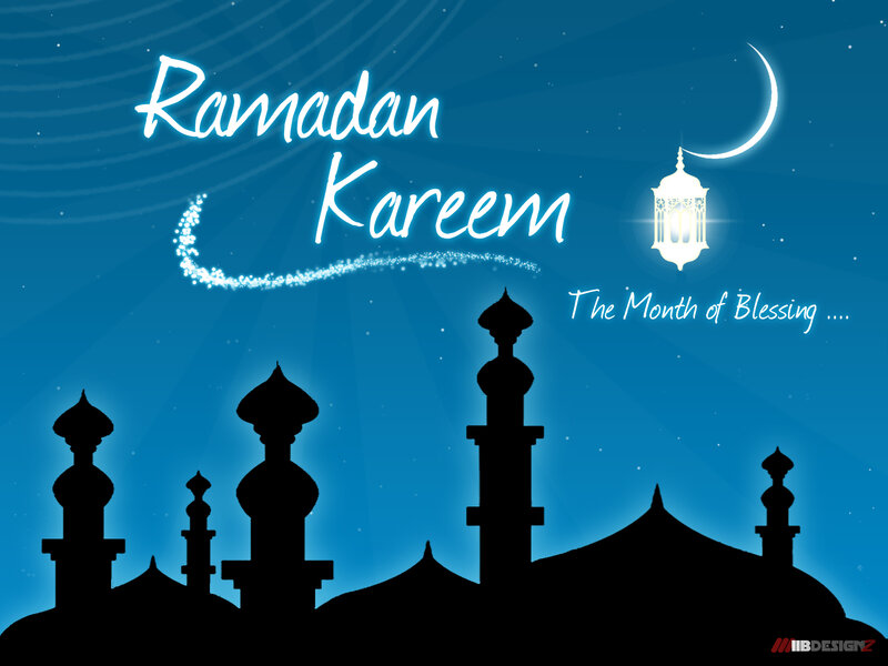 Silhouette of Mosque — Blue