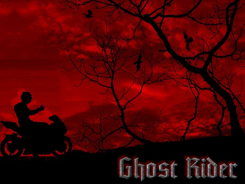 Silhouette of Motorcyclist