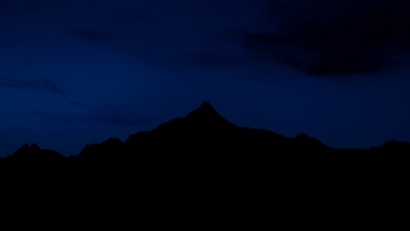 Silhouette of Mountain Range