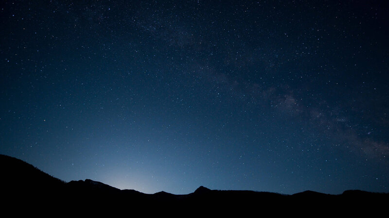 Silhouette of Mountains — Black