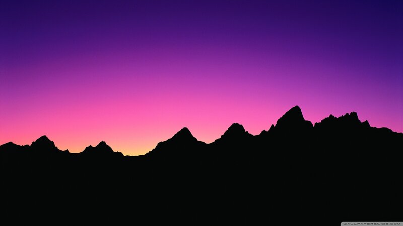 Silhouette of Mountains — Purple