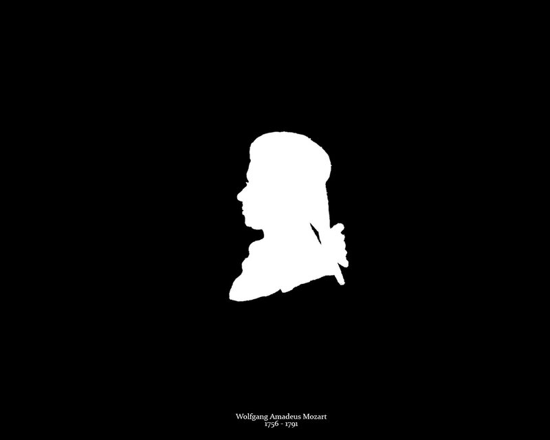 Silhouette of Mozart