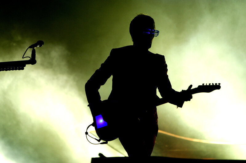 Silhouette of Musician — Black, Dramatic, Night, Photograph, Guitar