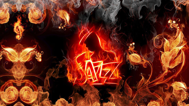 Silhouette of Musician — Red, Dramatic