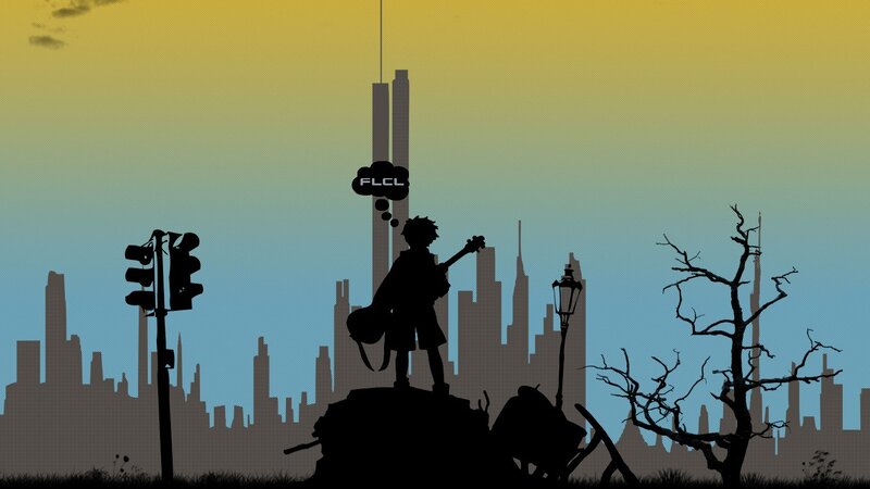 Silhouette of Musician — Yellow, Dramatic