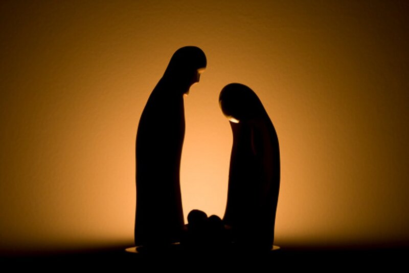 Silhouette of Nativity Scene — Black
