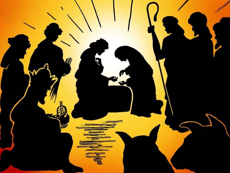 Silhouette of Nativity Scene