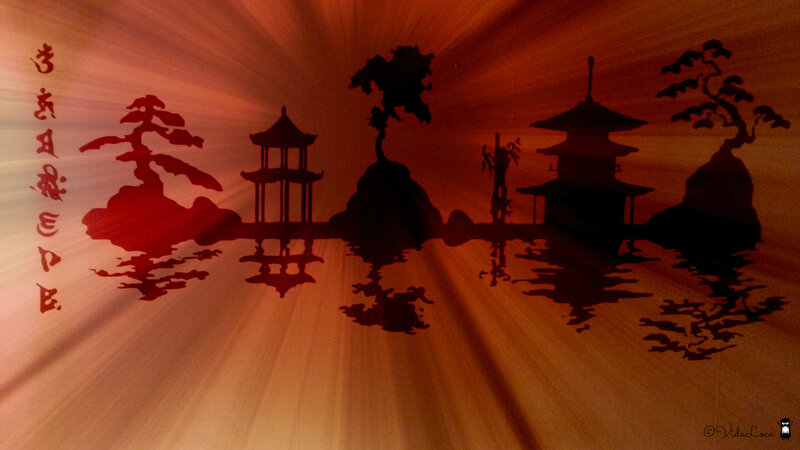 Silhouette of Pagodas and Trees