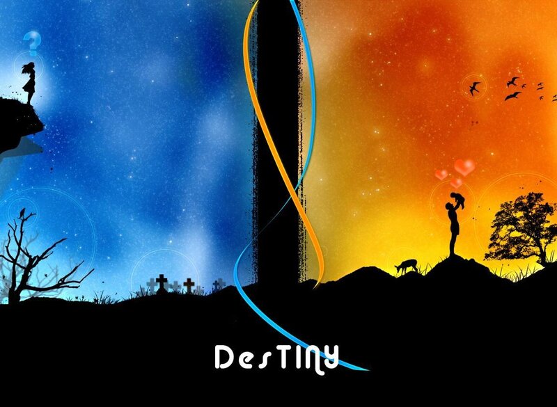 Silhouette of People on Hills — Blue, Dramatic, Night