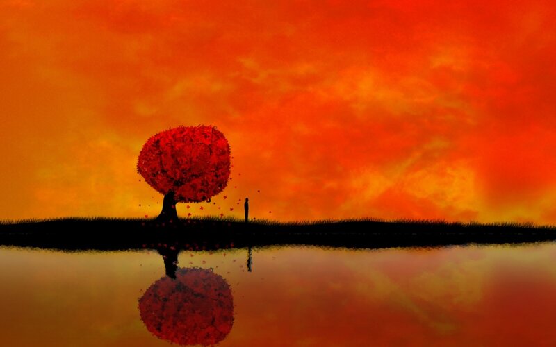 Silhouette of Person and Tree — Dramatic