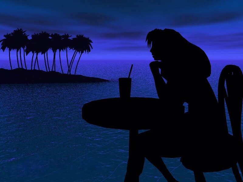 Silhouette of Person at Table