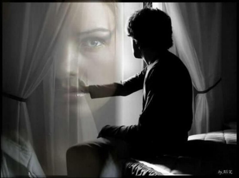 Silhouette of Person — Black, Dramatic, Photograph