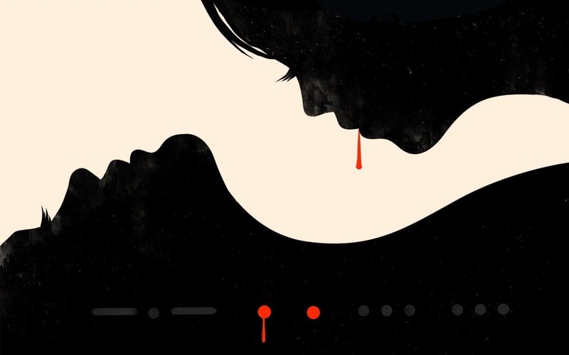 Silhouette of Person Bleeding