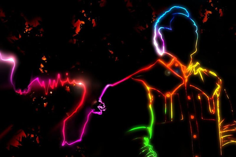 Silhouette of Person — Blue, Dramatic