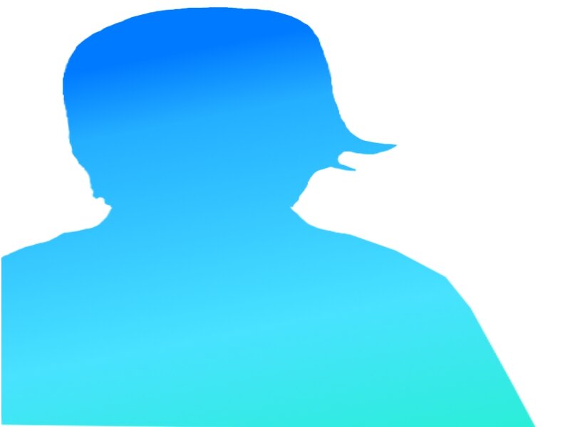 Silhouette of Person — Blue, Neutral