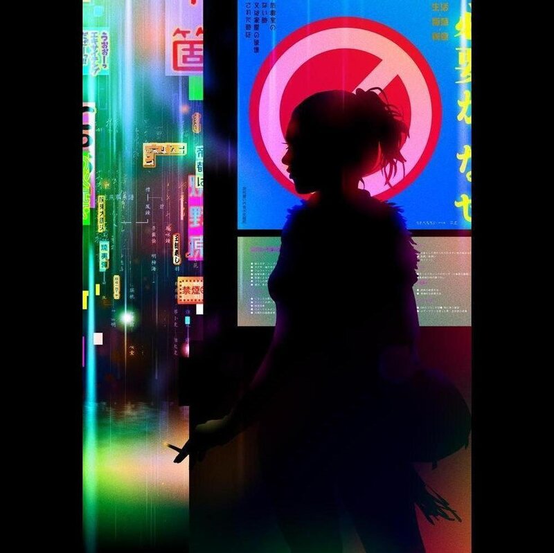 Silhouette of Person — Blue