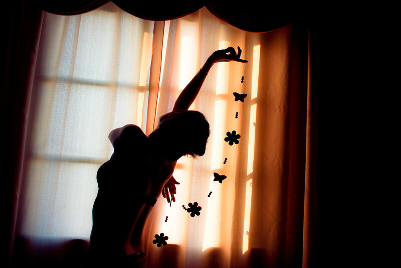Silhouette of Person Dancing — Black