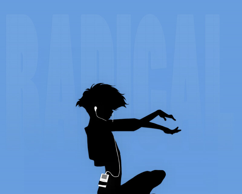 Silhouette of Person Dancing — Blue, Calm