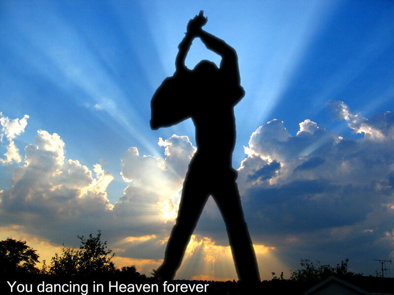 Silhouette of Person Dancing — Blue, Dramatic, Sunset