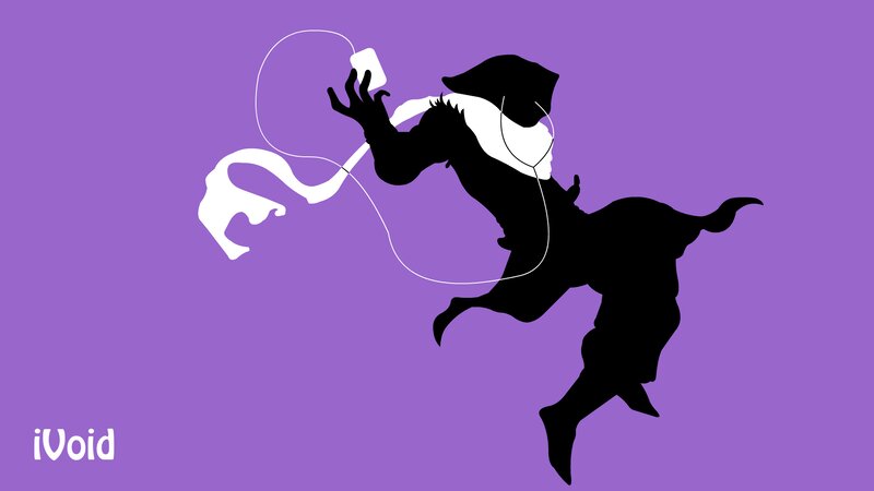 Silhouette of Person Dancing — Purple