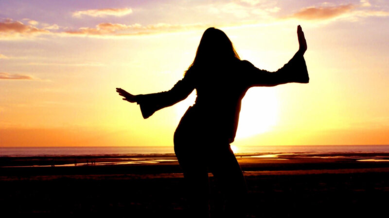 Silhouette of Person Dancing