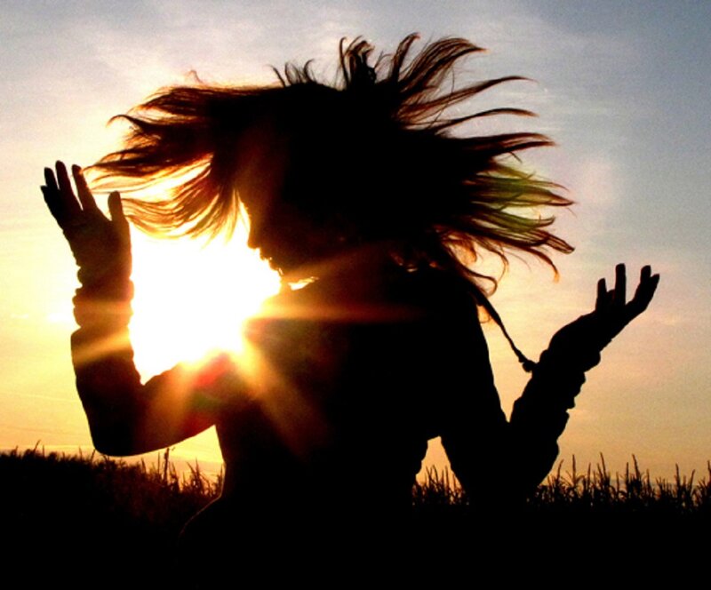 Silhouette of Person Dancing — Yellow, Dramatic