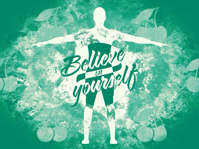 Silhouette of Person — Green, Motivational