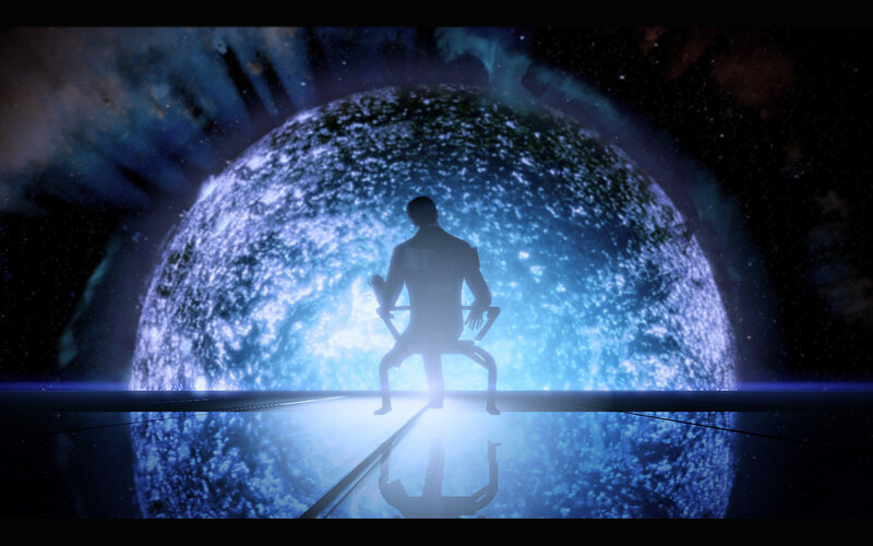 Silhouette of Person in Chair