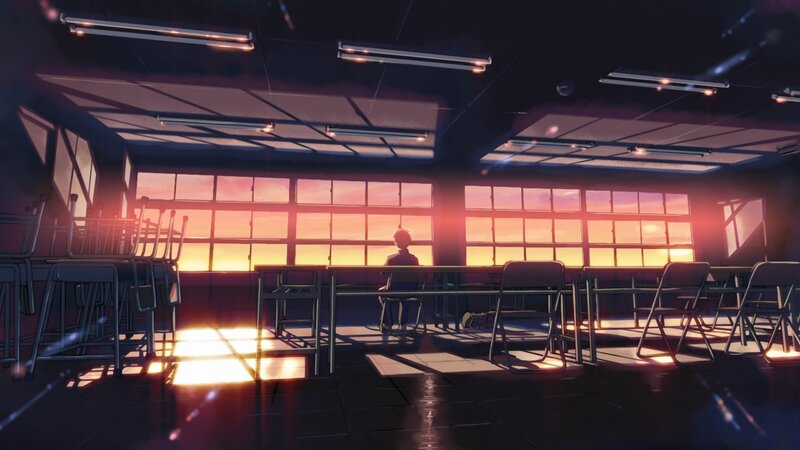 Silhouette of Person in Classroom