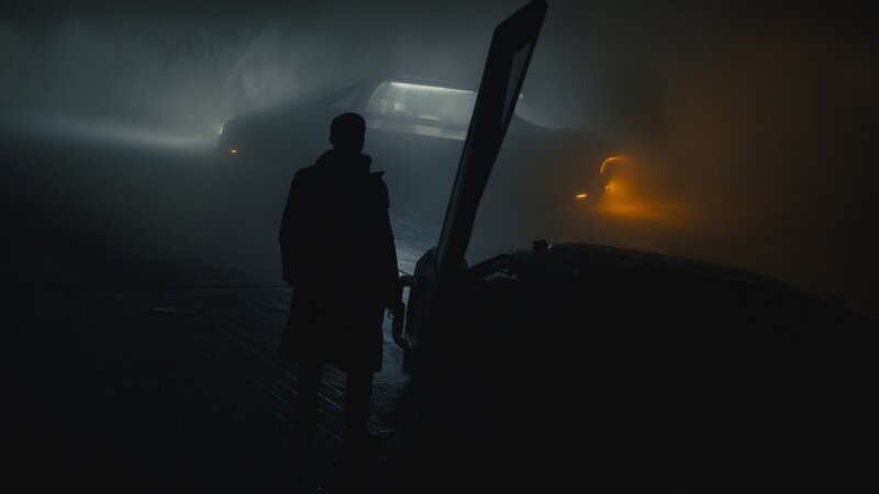 Silhouette of Person in Fog — Black