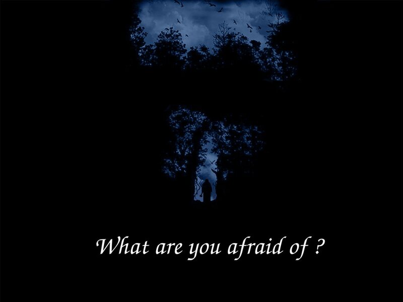 Silhouette of Person in Forest — Black, Dark, Night