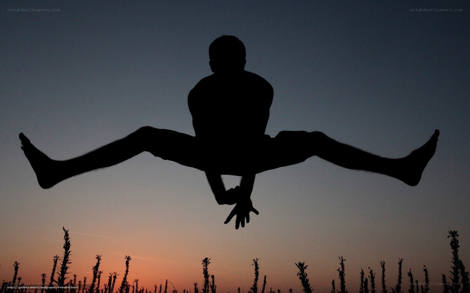 silhouette of person jumping