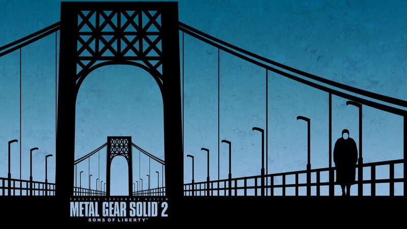 Silhouette of Person on Bridge