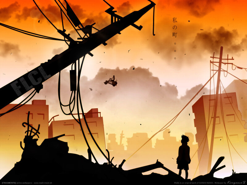 Silhouette of Person on Debris
