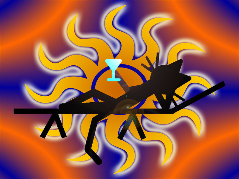 Silhouette of Person on Lounge Chair