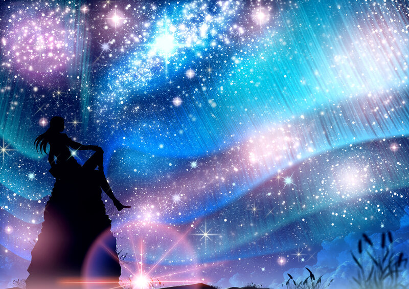 Silhouette of Person on Rock