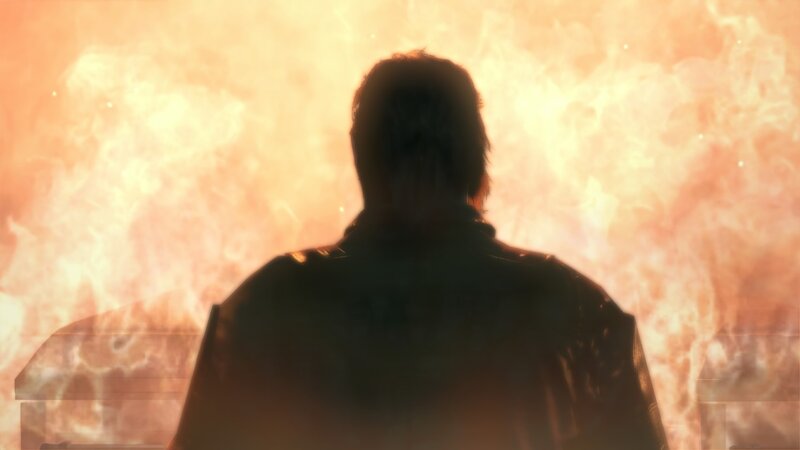 Silhouette of Person — Orange, Dramatic, 3d Render