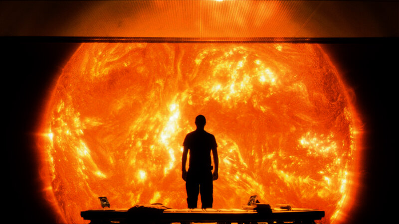 Silhouette of Person — Orange, Dramatic, Digital Art