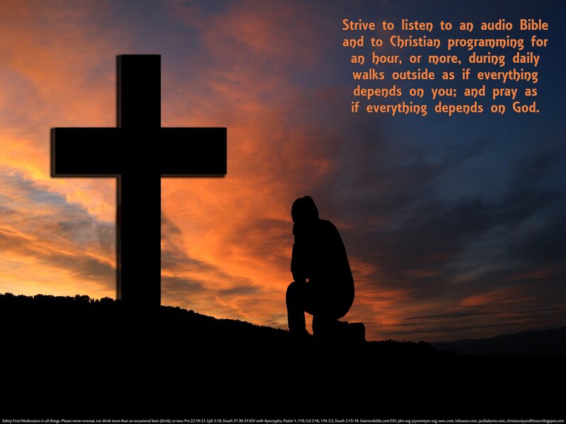 Silhouette of Person Praying — Orange, Dramatic, Sunset