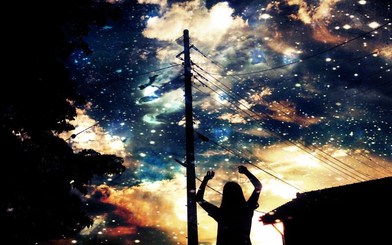 Silhouette of Person Reaching Up