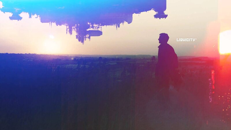 Silhouette of Person Standing — Blue, Dramatic, Sunset