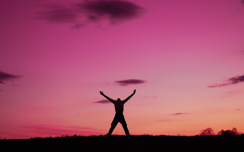 Silhouette of Person Standing — Pink