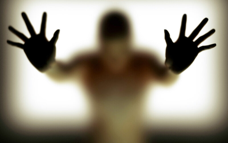 Silhouette of Person — White, Dramatic