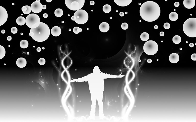 Silhouette of Person with Arms Outstretched — Black