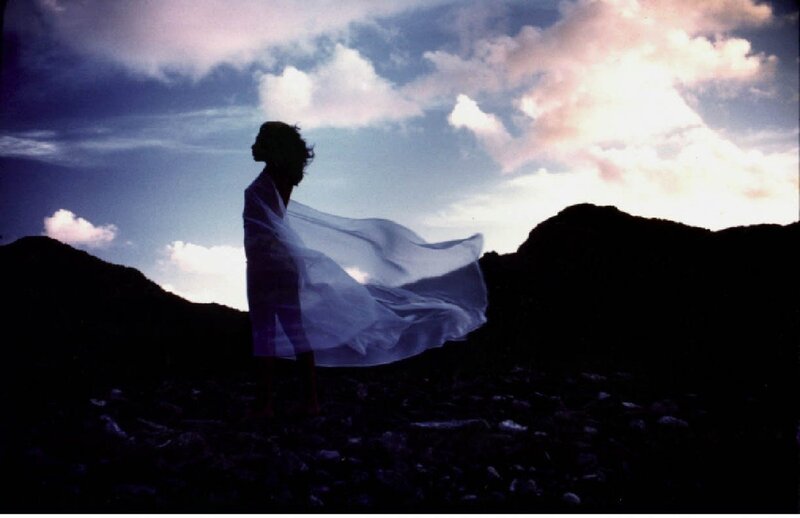 Silhouette of Person with Cloth