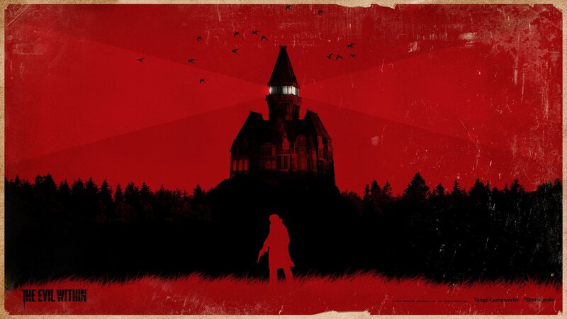 Silhouette of Person with Gun — Red, Dramatic, Night