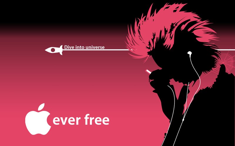 Silhouette of Person with Pink Hair