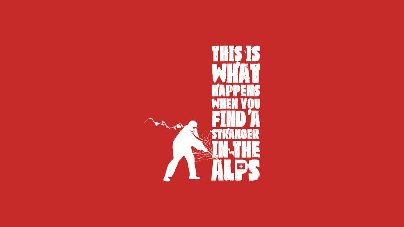 Silhouette of Person with Stick