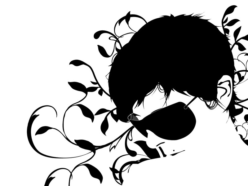 Silhouette of Person with Vines